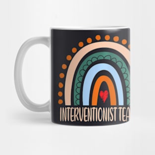 Interventionist Teacher Rainbow Appreciation Back To School Mug